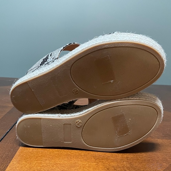 Snakeskin Slip-on Espadrille Wedges - Picture 9 of 9